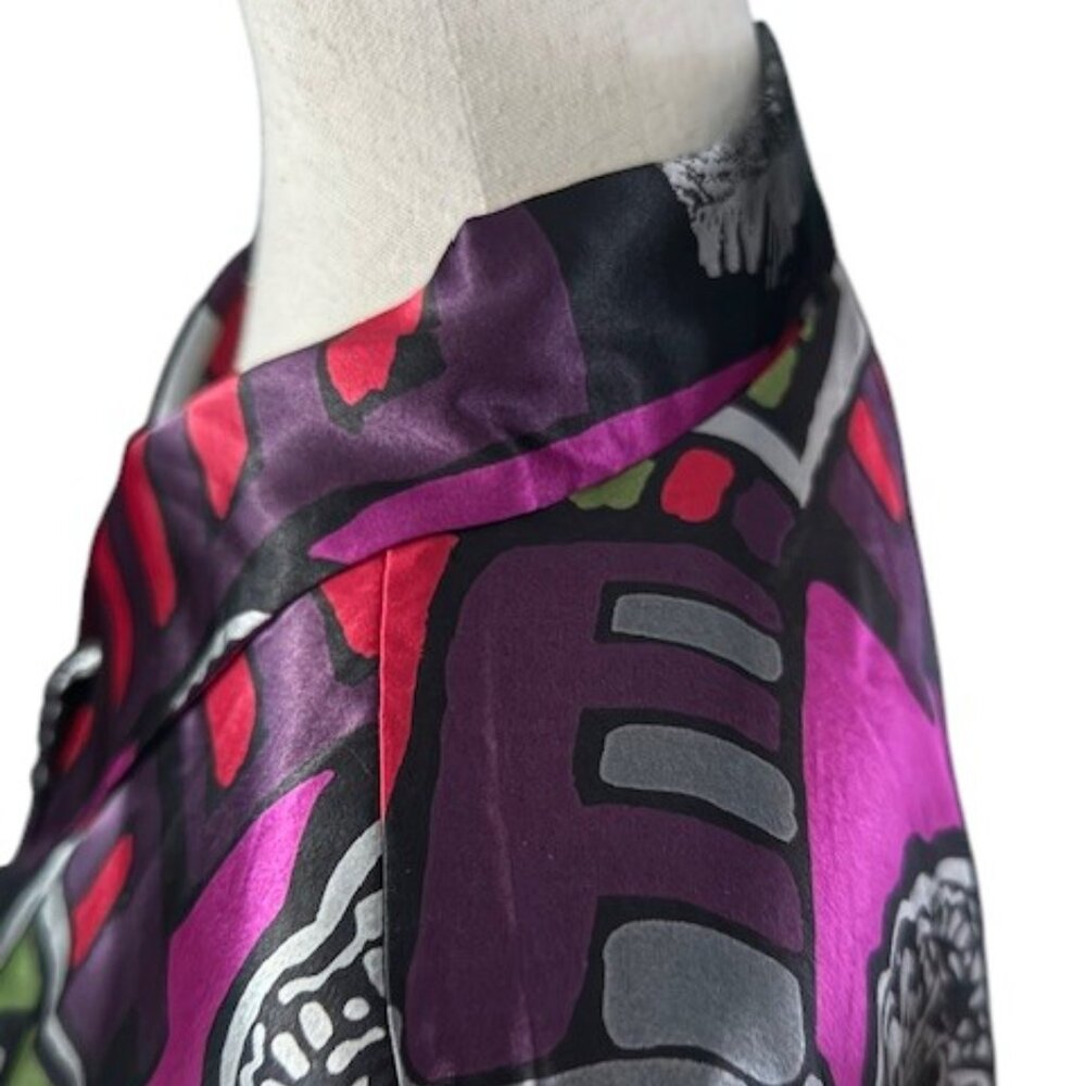 Avenue Women's Button Front Tunic Multi Color Abs… - image 8